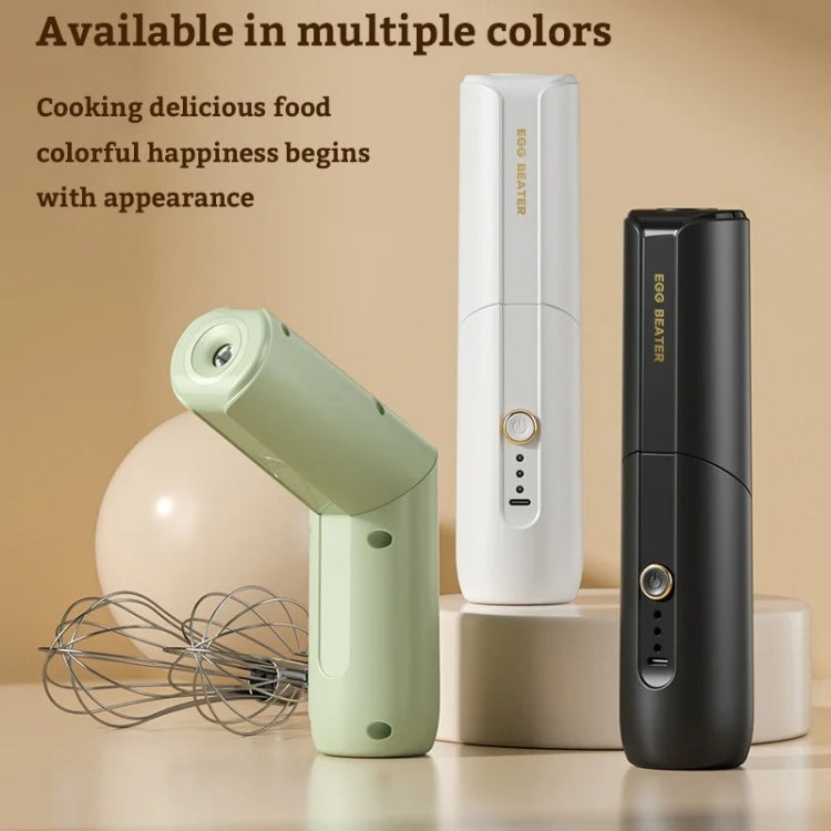 Rotary Folding Double-head Electric Home Egg Beater Fully Automatic Wireless Baking Mixer(Green) by bashfashion