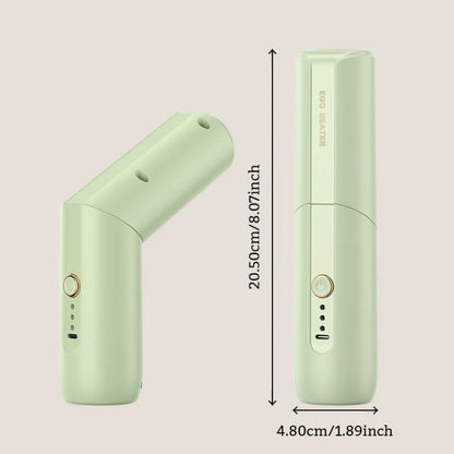 Rotary Folding Double-head Electric Home Egg Beater Fully Automatic Wireless Baking Mixer(Green) by bashfashion