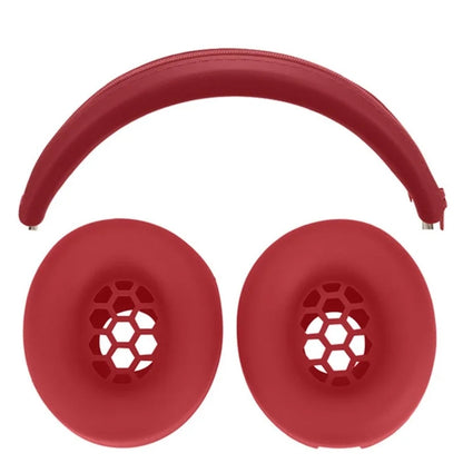 For Beats Studio Pro Headphones Silicone Ear Cushion + Headband Cover Set(Red) by bashfashion