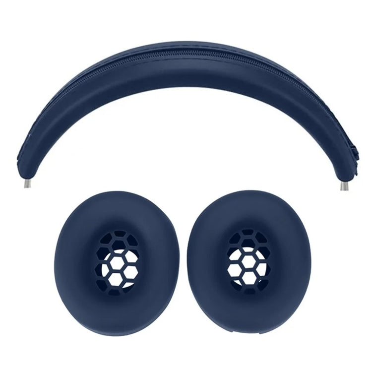 For Beats Studio Pro Headphones Silicone Ear Cushion + Headband Cover Set(Deep Blue) by bashfashion