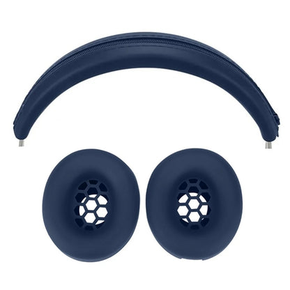 For Beats Studio Pro Headphones Silicone Ear Cushion + Headband Cover Set(Deep Blue) by bashfashion