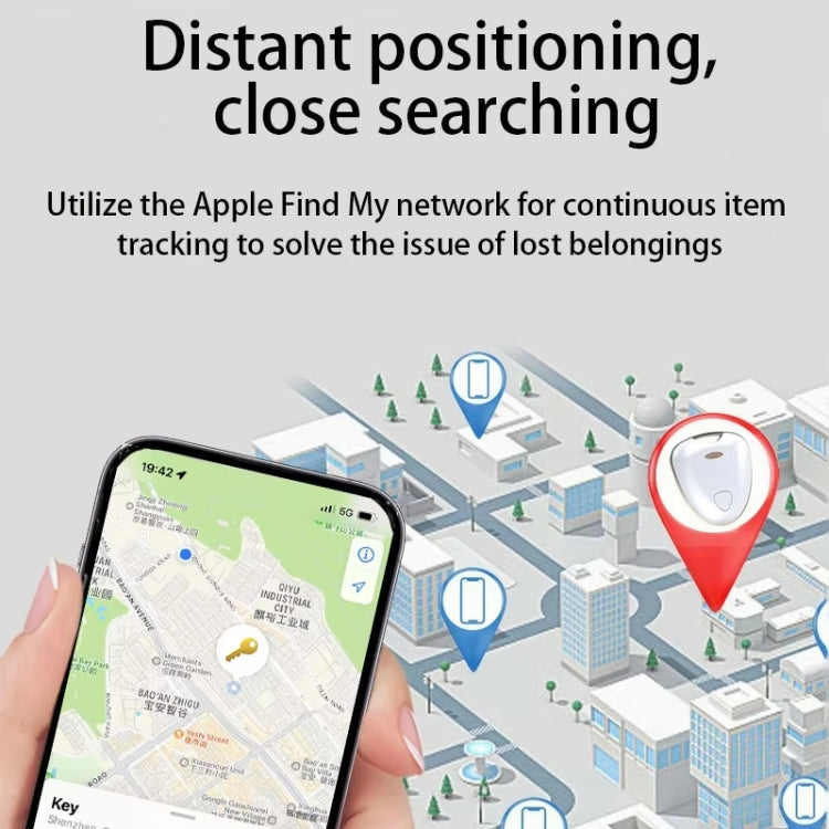 Smart Tracker Tag Anti-Lost Key Finder Works With Find My App(Silver) by bashfashion