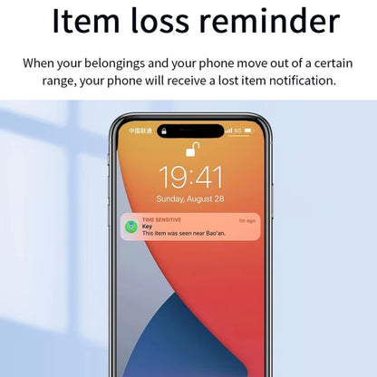 Smart Tracker Tag Anti-Lost Key Finder Works With Find My App(Silver) by bashfashion