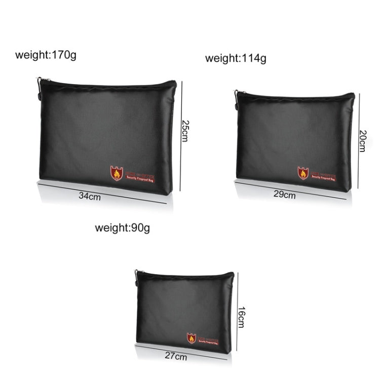 11.4x7.9in Fireproof Waterproof Document And Money Bag Cash Envelope For Jewelry Passport Valuables by bashfashion