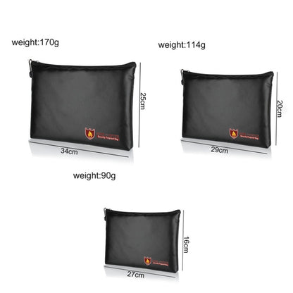 13.4x9.8in Fireproof Waterproof Document And Money Bag Cash Envelope For Jewelry Passport Valuables by bashfashion