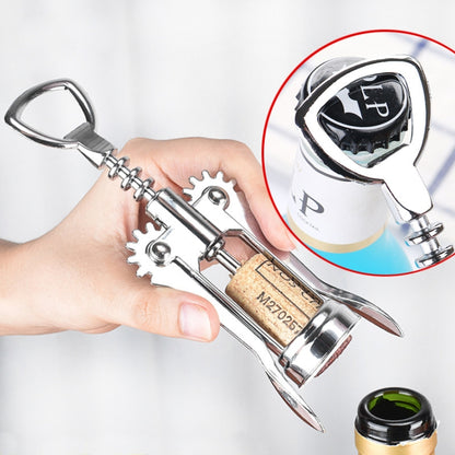 Wine Corkscrew Beer Opener Multifunctional Wine Opening Tool, Style: 249-Love Gray by bashfashion