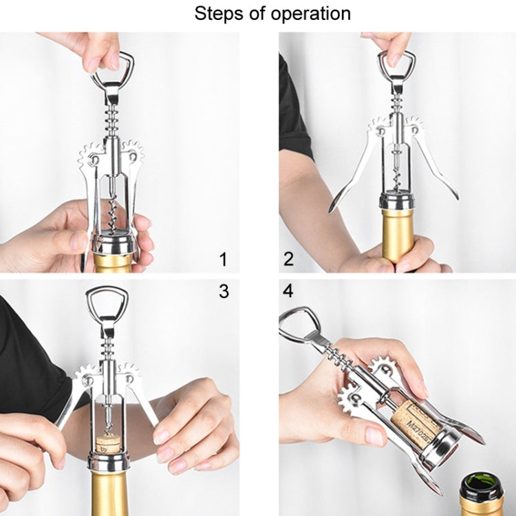 Wine Corkscrew Beer Opener Multifunctional Wine Opening Tool, Style: 249-Love Gray by bashfashion