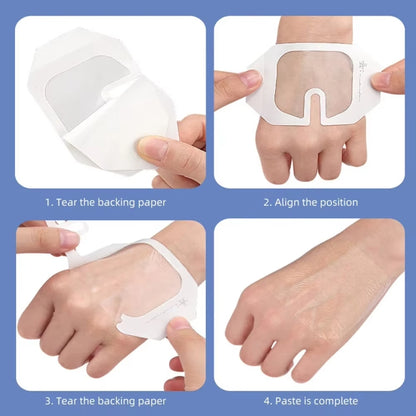 10pcs /Pack Transparent Dressing Waterproof Adhesive Clear Bandages 6x7cm by bashfashion