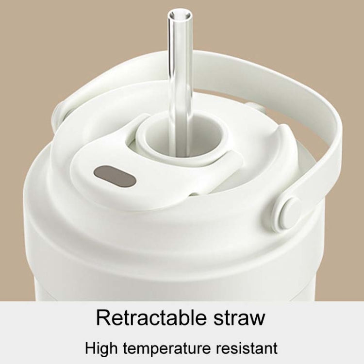 500ml 316 Stainless Steel Insulated Mug Portable Carry-On Dual Drink Coffee Cup With Straw(Pink) by bashfashion