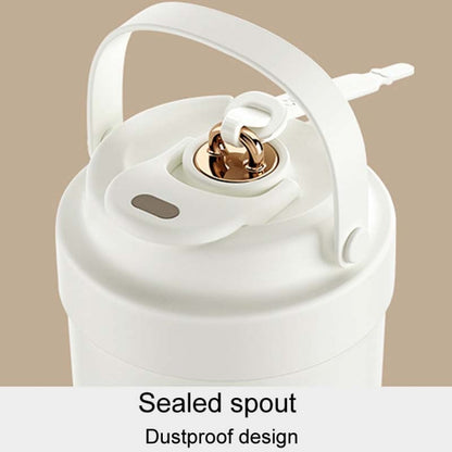 500ml 316 Stainless Steel Insulated Mug Portable Carry-On Dual Drink Coffee Cup With Straw(Pink) by bashfashion