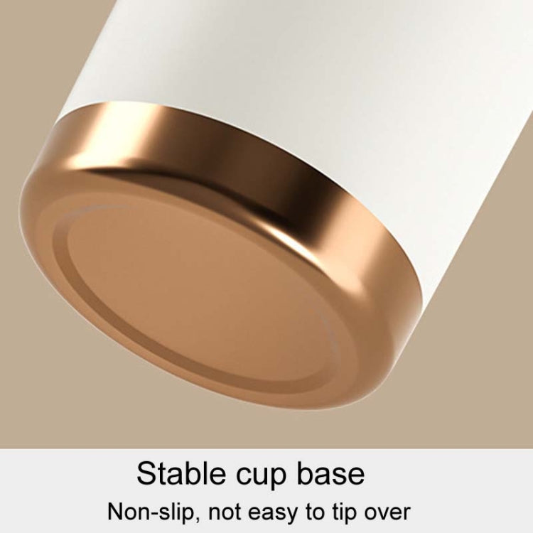 500ml 316 Stainless Steel Insulated Mug Portable Carry-On Dual Drink Coffee Cup With Straw(Coffee Color) by bashfashion