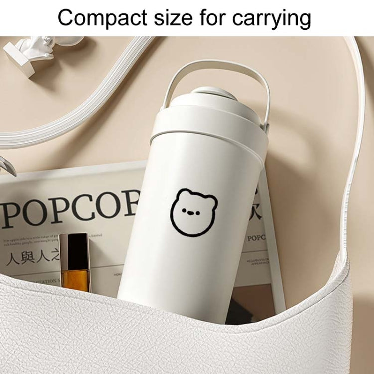 500ml 316 Stainless Steel Insulated Mug Portable Carry-On Dual Drink Coffee Cup With Straw(Pink) by bashfashion