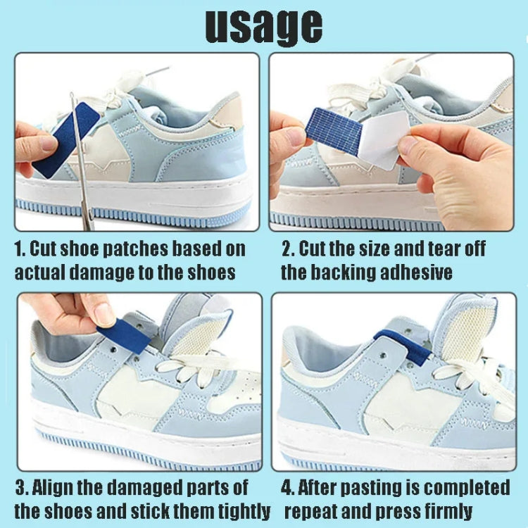 6pcs /Pack Shoe Repair Patches Self Adhesive Sneakers Repair Kit(Black) by bashfashion