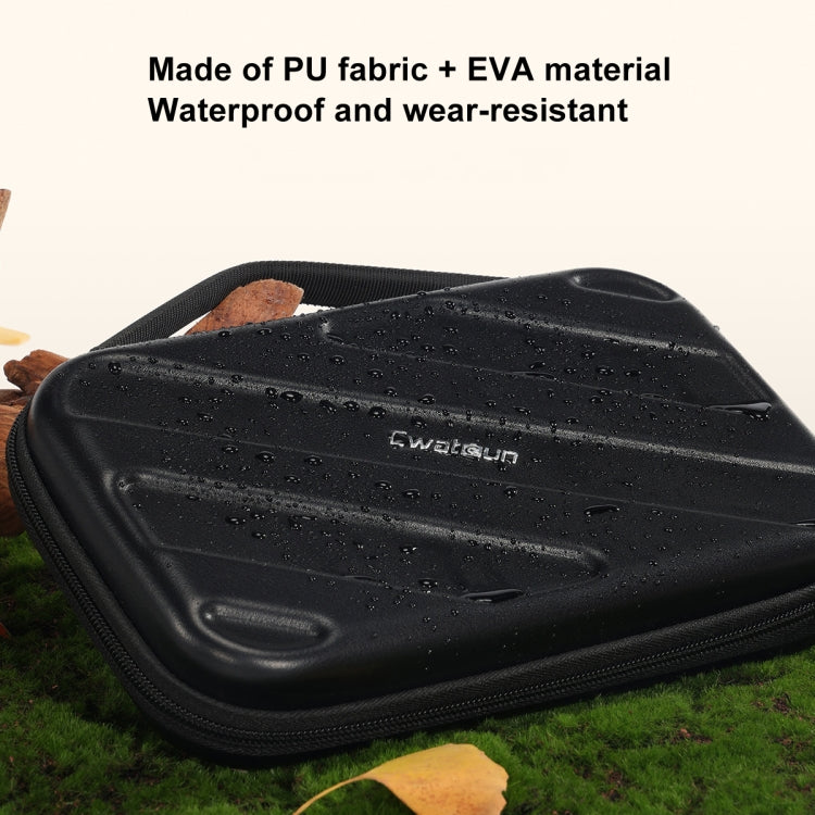 Cwatcun D163 Photography Accessories Organiser EVA Hard Shell Drop-proof Clutch Portable Digital Bag(Black) by Cwatcun