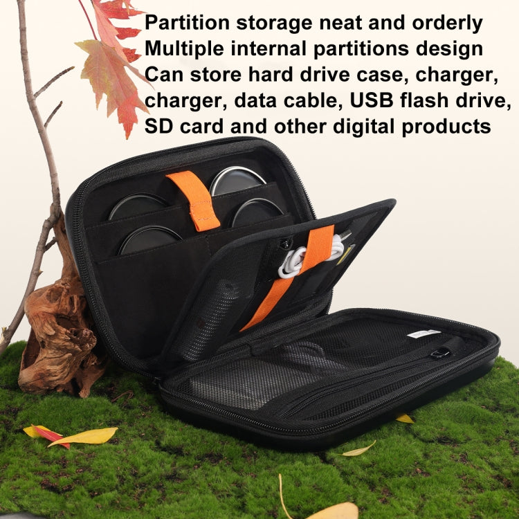 Cwatcun D163 Photography Accessories Organiser EVA Hard Shell Drop-proof Clutch Portable Digital Bag(Black) by Cwatcun