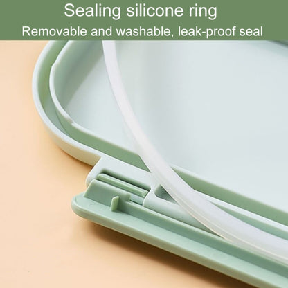 316 Stainless Steel Insulated Lunch Box Children Portable Compartment Lunch Case, Style: Light Green 3 Grids by bashfashion