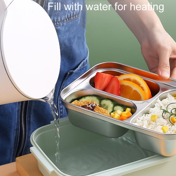 316 Stainless Steel Insulated Lunch Box Children Portable Compartment Lunch Case, Style: Blue 2 Grids by bashfashion