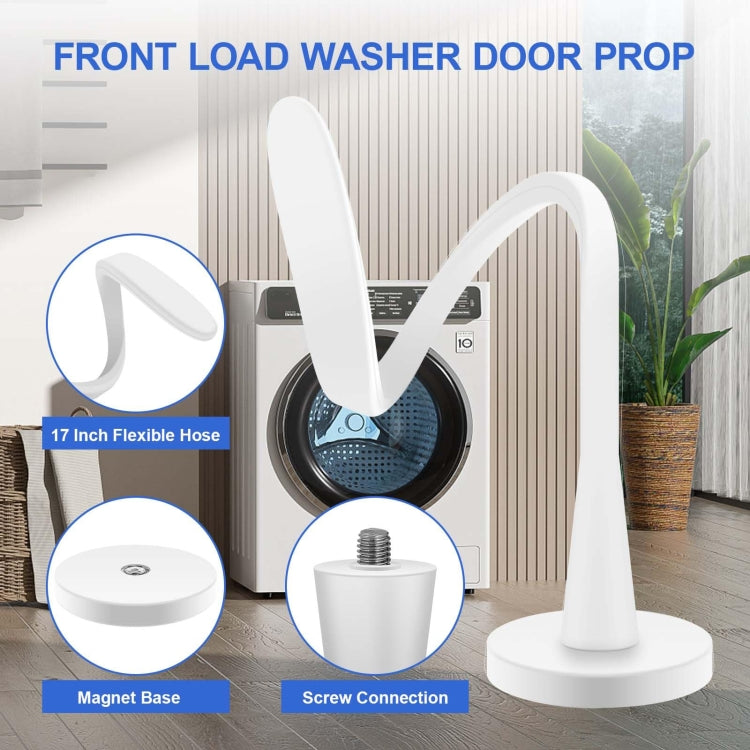 Universal Flexible Magnetic Washing Machine Door Stopper Front Load Washer Door Prop 66mm White by bashfashion
