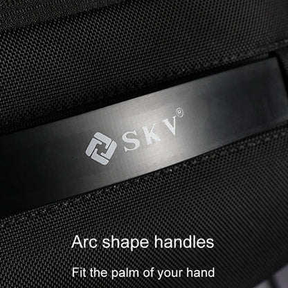 SKV B20453 Men Business Casual Multifunctional Double Shoulder Bag Large Capacity Laptop Backpack(Black) by SKV