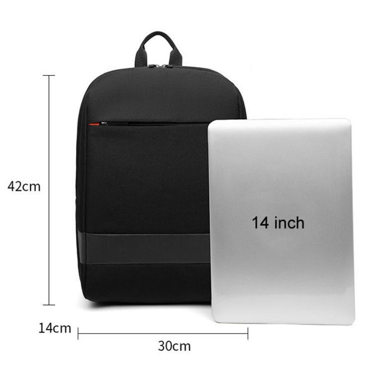 SKV B22016 Men Business Casual Double Shoulder Bag Outdoor Travel Laptop Backpack(Black) by SKV