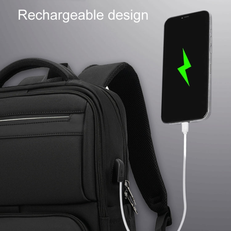 SKV B23889 Men Large Capacity Double-Shoulder Business Laptop Bag(Black) by SKV