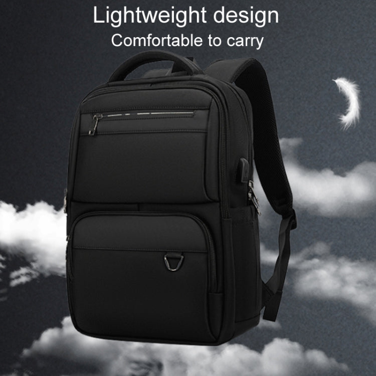 SKV B23889 Men Large Capacity Double-Shoulder Business Laptop Bag(Black) by SKV