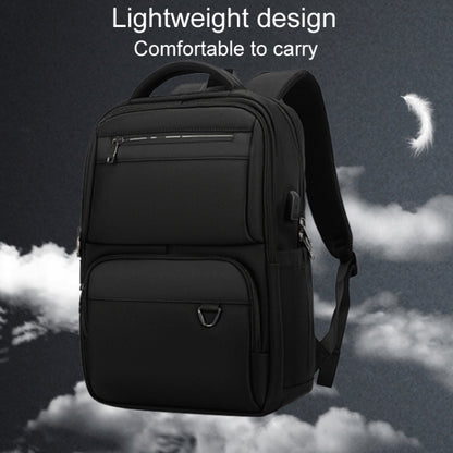 SKV B23889 Men Large Capacity Double-Shoulder Business Laptop Bag(Black) by SKV