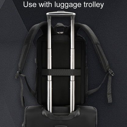 SKV B23889 Men Large Capacity Double-Shoulder Business Laptop Bag(Black) by SKV