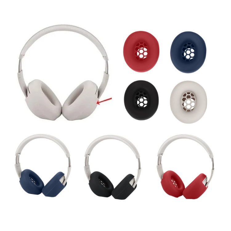 For Beats Studio Pro Headphones Silicone Cover Ear Cushion(Beige) by bashfashion