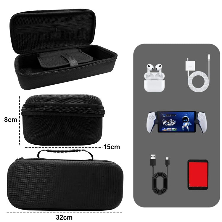 For PS Portal Game Consoles EVA Shockproof Waterproof Storage Bag(Gray) by bashfashion
