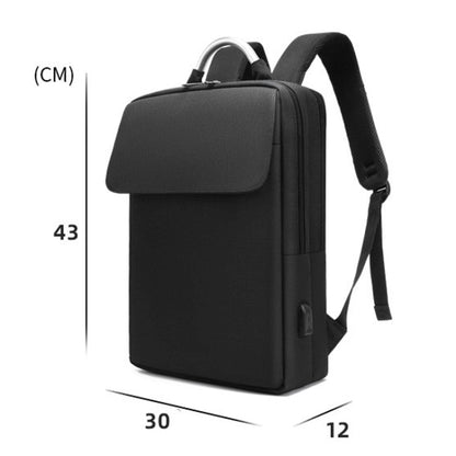 SKV BLB21282 Men Business Duty Traveling Double Shoulder Bag Lightweight Large Capacity Laptop Backpack(Black) by SKV