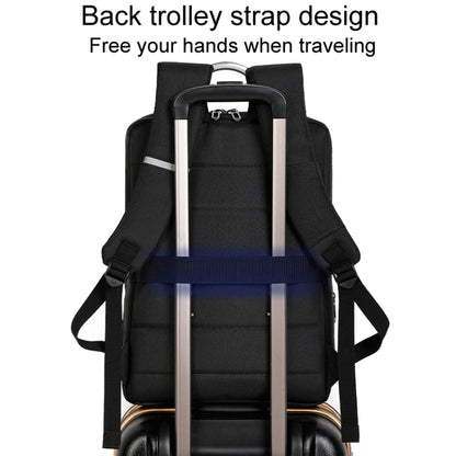 SKV BLB21282 Men Business Duty Traveling Double Shoulder Bag Lightweight Large Capacity Laptop Backpack(Black) by SKV