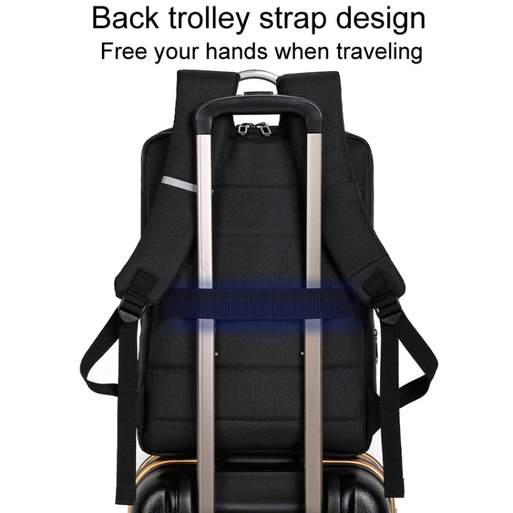 SKV BLB21282 Men Business Duty Traveling Double Shoulder Bag Lightweight Large Capacity Laptop Backpack(Gray) by SKV