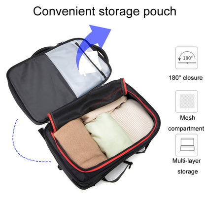 SKV BLB2006 Men Business Travel Double Shoulder Bag Large Capacity Casual Laptop Backpack(Black) by SKV