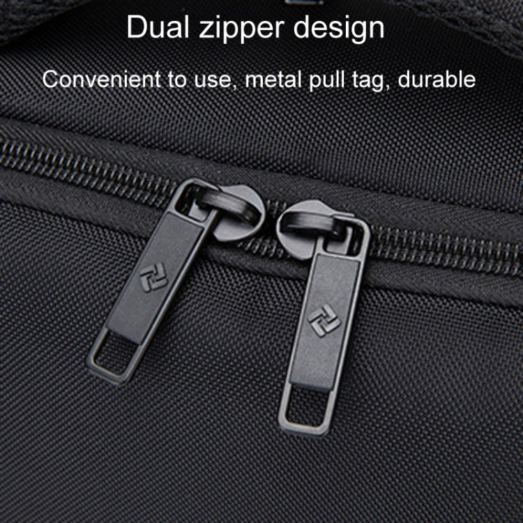 SKV BLB2006 Men Business Travel Double Shoulder Bag Large Capacity Casual Laptop Backpack(Black) by SKV