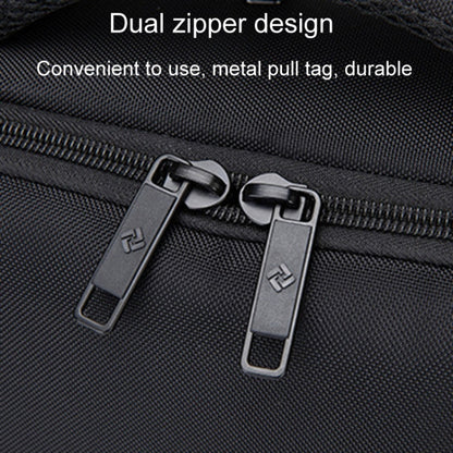 SKV BLB2006 Men Business Travel Double Shoulder Bag Large Capacity Casual Laptop Backpack(Black) by SKV