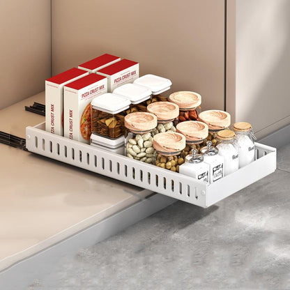 Kitchen Pull-Out Rack Pots And Pans Organizer Cabinet Countertop Dish Tray 42cm White by bashfashion