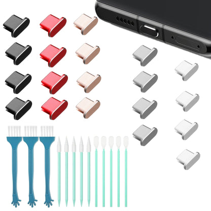 Metal Dust Plug Cleaning Kit For TYPE-C Interface Mobile Phones(Rose Gold) by bashfashion
