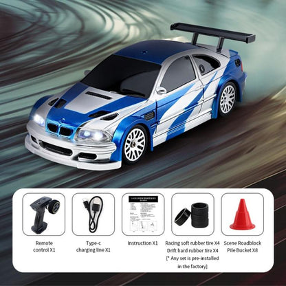 1:43 Full Scale Mini 4WD Drifting Charging Remote Control Car, Color: 4302 Blue M3 by bashfashion