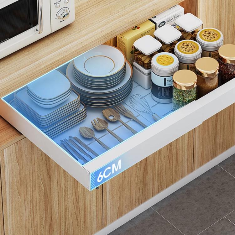 Extensible (30-46cm) Pull-out Cabinet Organizer Storage Rack Slide-out Drawer 53cm White by bashfashion