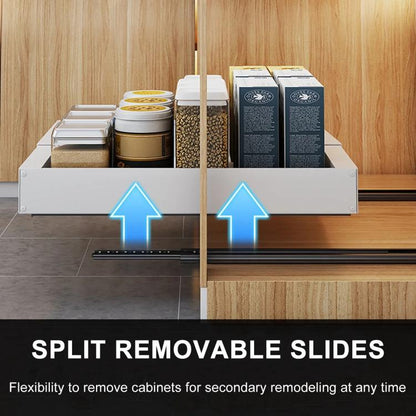 Extensible (30-46cm) Pull-out Cabinet Organizer Storage Rack Slide-out Drawer 43cm Black by bashfashion