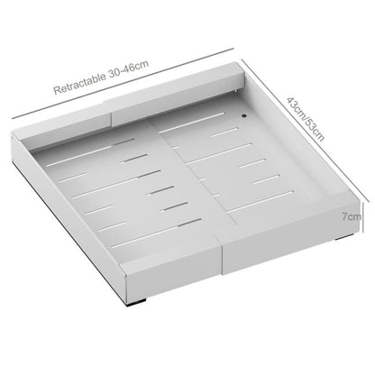 Extensible (30-46cm) Pull-out Cabinet Organizer Storage Rack Slide-out Drawer 53cm White by bashfashion