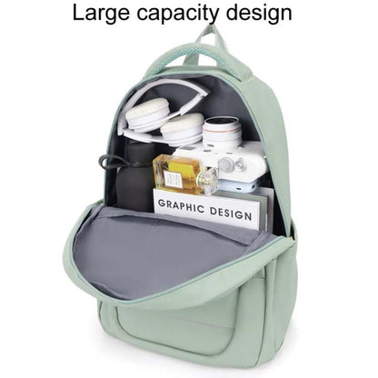 SKV B23874 Large Capacity Water Resistant Double Shoulder Casual Laptop Bag(Matcha Color) by SKV