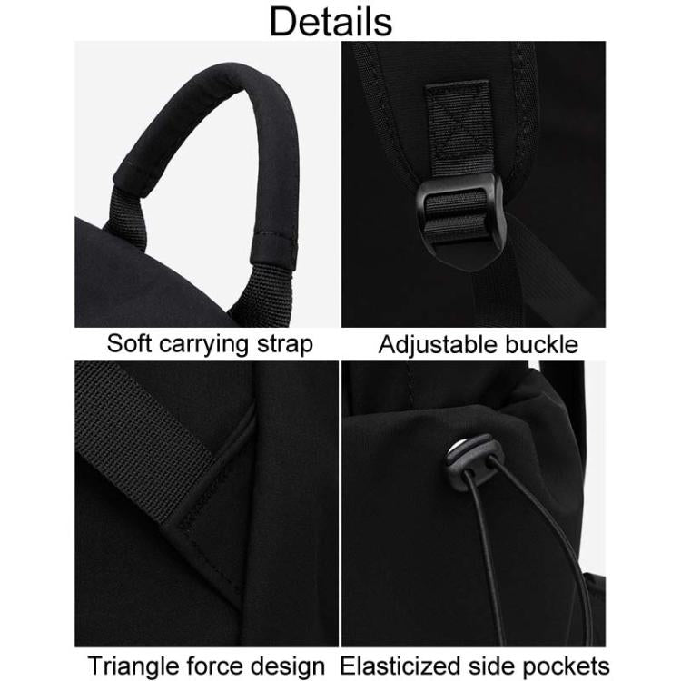 SKV B1530 Large Capacity Student School Bag Casual Double Shoulder Laptop Backpack(Black) by SKV