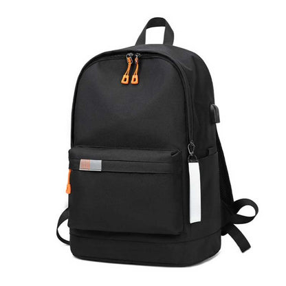 SKV B21071 Large Capacity Student School Bags Leisure Traveling Double Shoulder Laptop Backpack(Black) by SKV