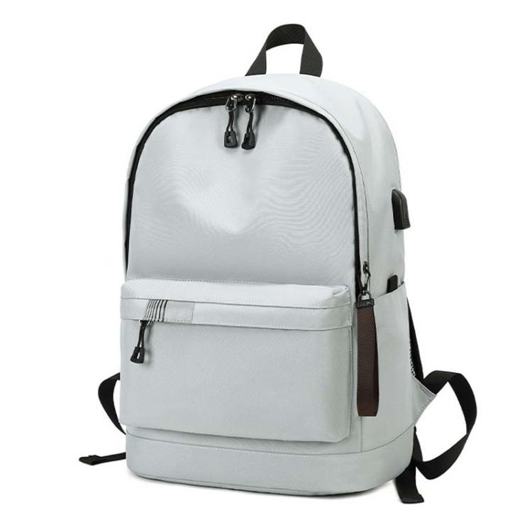 SKV B21071 Large Capacity Student School Bags Leisure Traveling Double Shoulder Laptop Backpack(Silver Gray) by SKV