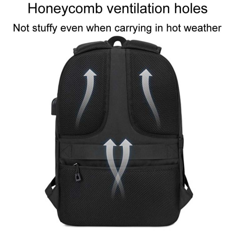 SKV B21071 Large Capacity Student School Bags Leisure Traveling Double Shoulder Laptop Backpack(Black) by SKV