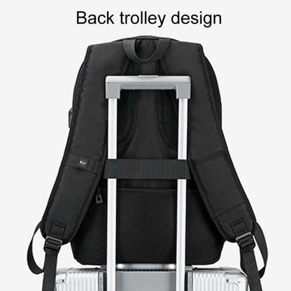 SKV B21071 Large Capacity Student School Bags Leisure Traveling Double Shoulder Laptop Backpack(Black) by SKV