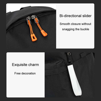 SKV B21071 Large Capacity Student School Bags Leisure Traveling Double Shoulder Laptop Backpack(Black) by SKV