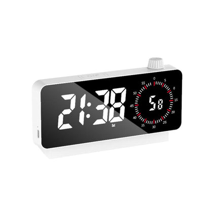 Multi-Functional LED Screen Mirror Charging Alarm Clock Reminder Visual Timer(White) by bashfashion